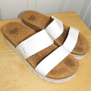 Reef Women's Cushion Vista Hi Sandals White/Cork Women's Size 7